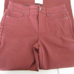 NYDJ  Jeans Women’s  4   Burgundy Red Straight Jegging Stretch Soft USA